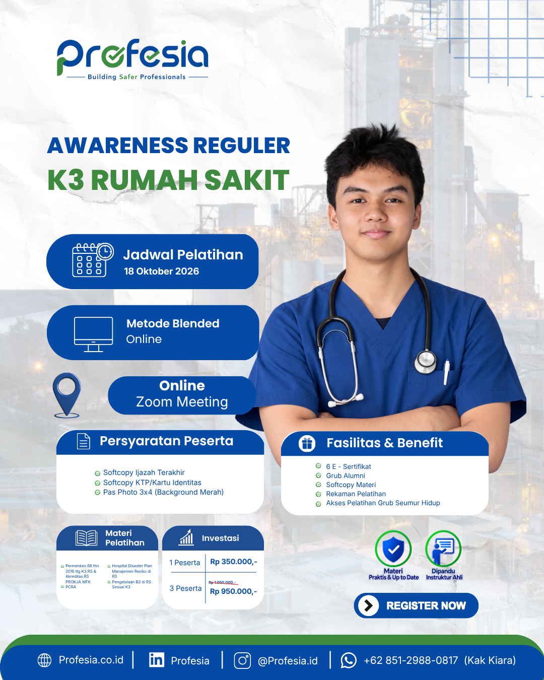 Foto flyer resmi K3 Rumah Sakit — Awareness