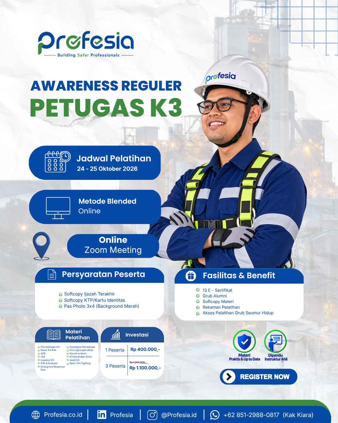 Foto flyer resmi Petugas K3 — Awareness