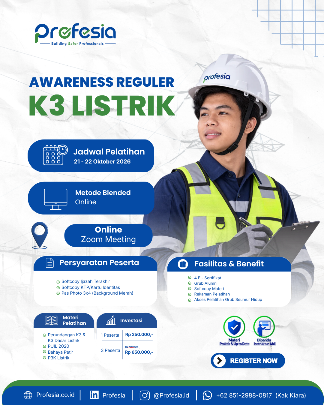 Foto flyer resmi K3 Listrik — Awareness